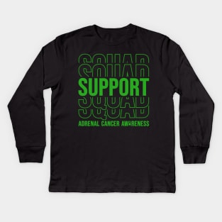 Adrenal Cancer Awareness Support Squad Kids Long Sleeve T-Shirt